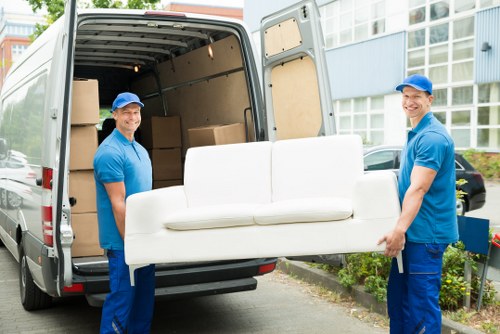 Man and van vehicle ready for a Soho property move