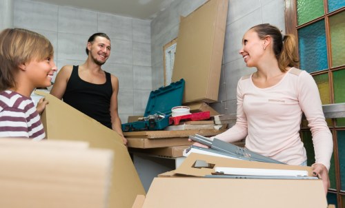 House movers preparing a residential move in Soho