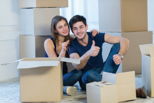 Careful loading of household items for a Soho move