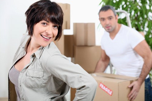 Local moving team handling items in central London