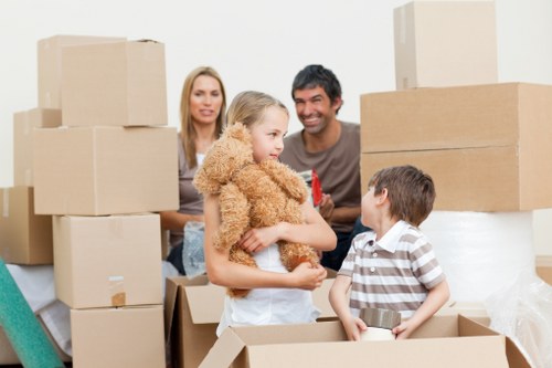 Checklist and packing materials ready for a Soho business move